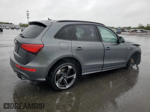 2015 Audi SQ5 Premium Plus with VIN WA1CGAFP0FA125418, listed as a Copart auction lot 58031415 with 156,188 mi miles and Salvage title. Bid and sale history available at DreamBid. Image 3.