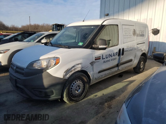 2015 Ram ProMaster City Cargo Tradesman with VIN ZFBERFAT1F6A90701, listed as a Copart auction lot 41833215 with 186,729 mi miles and Salvage Title. Bid and sale history available at DreamBid. Image 1.