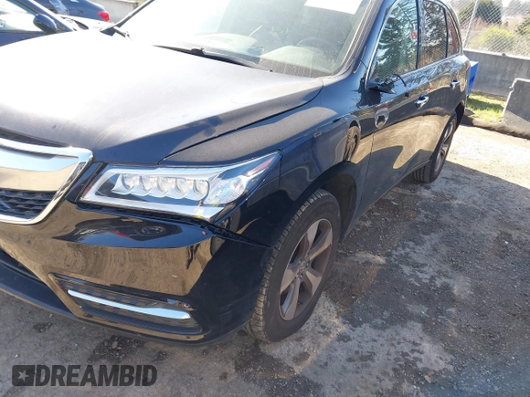 2016 Acura MDX with VIN 5FRYD3H25GB014565, listed as a IAAI auction lot 41678737 with 101,682 mi miles. Bid and sale history available at carsss.com. Image 6.