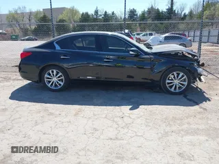 2015 Infiniti Q50 Premium with VIN JN1BV7AP9FM348009, listed as a IAAI auction lot 41852281 with 124,118 mi miles. Bid and sale history available at carsss.com. Image 14.
