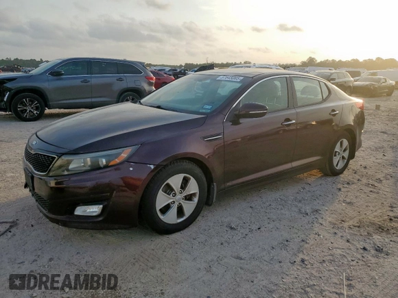 2015 Kia Optima LX z VIN 5XXGM4A72FG493693, wystawiony jako Copart lot #57645065 z przebiegiem 99 769 mil mil oraz Czysty tytuł • Clean title. Historia ofert i sprzedaży dostępna na DreamBid. Obrazek 1.