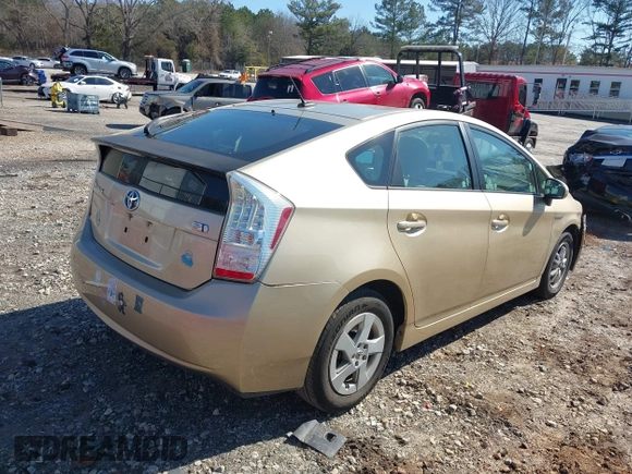 2011 Toyota Prius I with VIN JTDKN3DU2B1384305, listed as a IAAI auction lot 41502975 with 142,039 mi miles. Bid and sale history available at carsss.com. Image 4.