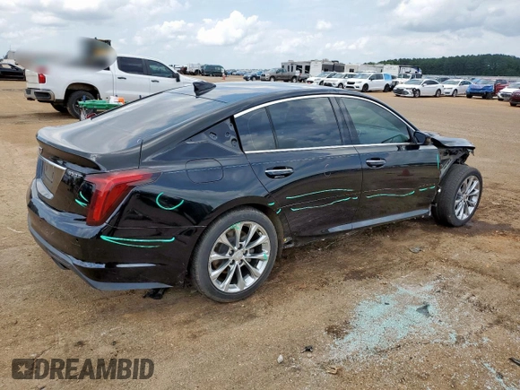 2020 Cadillac CT5 Premium Luxury with VIN 1G6DN5RK1L0126802, listed as a Copart auction lot 59813405 with 73,495 mi miles and Salvage title. Bid and sale history available at DreamBid. Image 3.