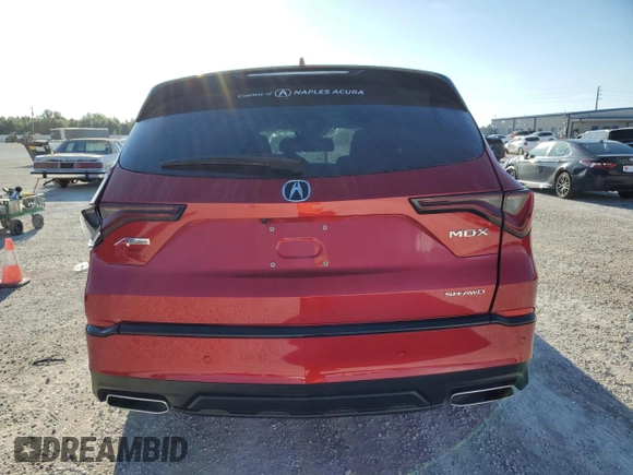 2023 Acura MDX w/A-Spec Package with VIN 5J8YE1H00PL036330, listed as a Copart auction lot 62253703 with 4,704 mi miles. Bid and sale history available at carsss.com. Image 6.