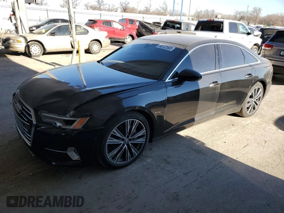 2019 Audi A6 Premium Plus with VIN WAUE8AF25KN126418, listed as a Copart auction lot 80232593 with 37,187 mi miles and Salvage Title. Bid and sale history available at carsss.com. Image 1.