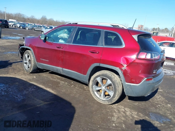 2019 Jeep Cherokee Limited with VIN 1C4PJMDX6KD337276, listed as a IAAI auction lot 41572575 with 76,233 mi miles and . Bid and sale history available at DreamBid. Image 3.