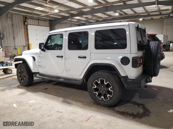 2024 Jeep Wrangler Sahara with VIN 1C4PJXEN0RW112946, listed as a Copart auction lot 42088405 with 22,595 mi miles and Salvage Title. Bid and sale history available at carsss.com. Image 2.