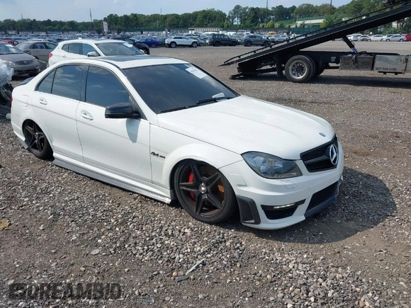 2012 Mercedes-Benz C 63 AMG with VIN WDDGF7HB3CA657178, listed as a IAAI auction lot 40203893 with 91,295 mi miles and . Bid and sale history available at carsss.com. Image 1.