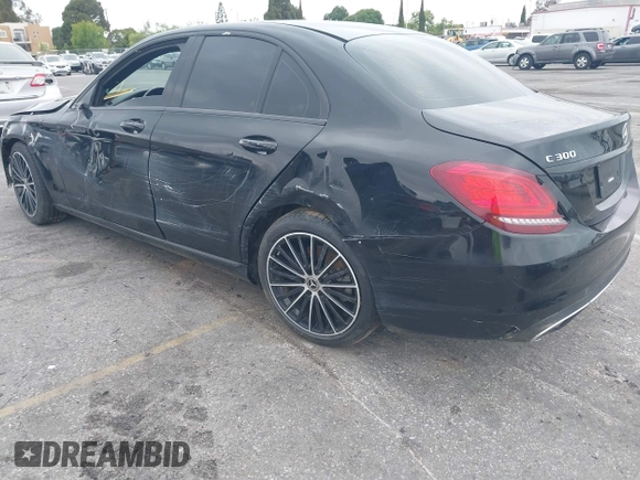 2020 Mercedes-Benz C 300 with VIN W1KWF8DB4LR594133, listed as a IAAI auction lot 42180805 with 43,437 mi miles and . Bid and sale history available at carsss.com. Image 3.
