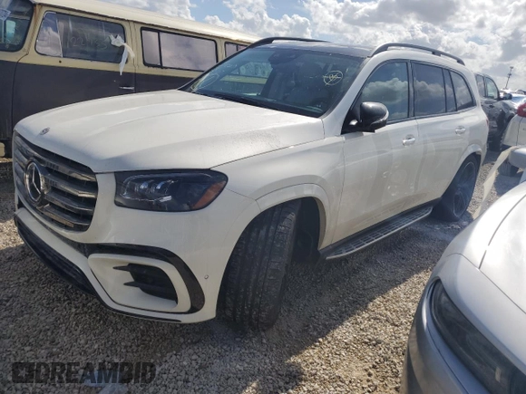 2024 Mercedes-Benz GLS 580 z VIN 4JGFF8FE2RB137755, wystawiony jako Copart lot #75875214 z przebiegiem Nie podano mil oraz Nie do naprawy. Historia ofert i sprzedaży dostępna na DreamBid. Obrazek 1.