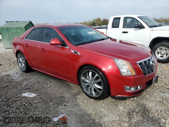 2012 Cadillac CTS Performance with VIN 1G6DJ5E34C0138842, listed as a Copart auction lot 77975404 with 120,883 mi miles and Salvage Title. Bid and sale history available at DreamBid. Image 4.