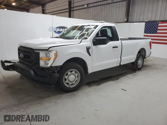 2022 Ford F-150 XL with VIN 1FTMF1CB8NKD57327, listed as a Copart auction lot 51118755 with 43,578 mi miles and Clean Title. Bid and sale history available at carsss.com. Image 1.