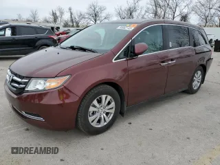 2016 Honda Odyssey EX-L with VIN 5FNRL5H6XGB090502, listed as a Copart auction lot 50062145 with 75,950 mi miles and Salvage Title. Bid and sale history available at carsss.com. Image 1.