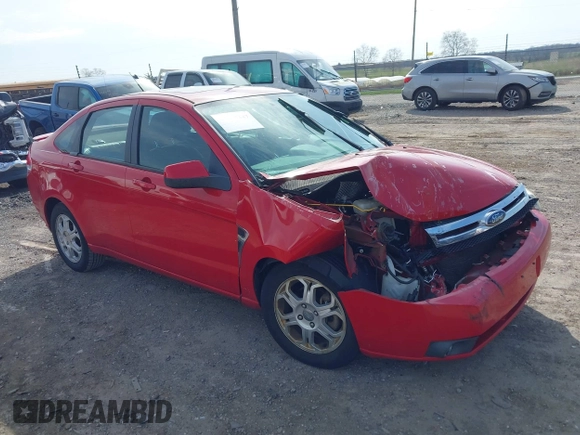 2008 Ford Focus SE with VIN 1FAHP35N58W219099, listed as a IAAI auction lot 42059347 with 209,309 mi miles. Bid and sale history available at carsss.com. Image 1.