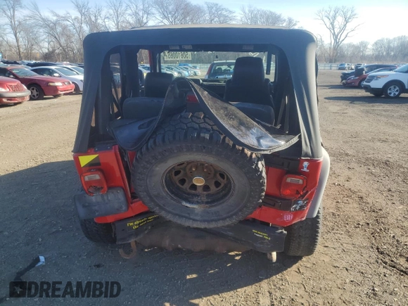 2006 Jeep Wrangler SE with VIN 1J4FA29156P757467, listed as a Copart auction lot 50610065 with 134,848 mi miles and Salvage Title. Bid and sale history available at carsss.com. Image 6.