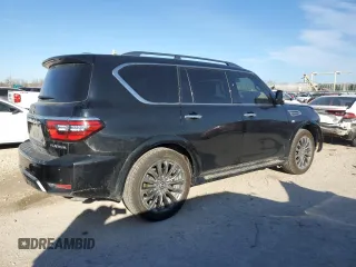 2021 Nissan Armada Platinum with VIN JN8AY2DB5M9795010, listed as a Copart auction lot 85246394 with 53,892 mi miles and Salvage Title. Bid and sale history available at carsss.com. Image 3.