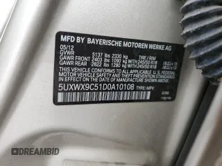 2013 BMW X3 xDrive28i with VIN 5UXWX9C51D0A10108, listed as a Copart auction lot 45719355 with 181,573 mi miles and Salvage Title. Bid and sale history available at carsss.com. Image 14.