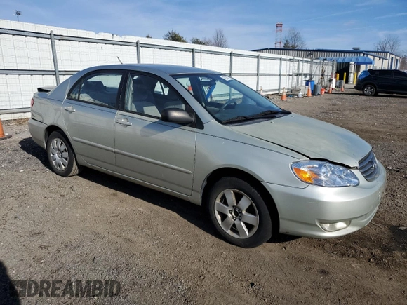 2003 Toyota Corolla CE with VIN JTDBR32E830045118, listed as a Copart auction lot 47339375 with Not Provided miles and Salvage Title. Bid and sale history available at DreamBid. Image 4.