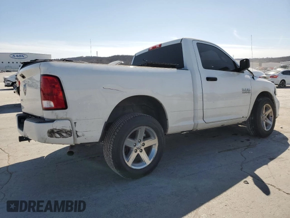 2016 Ram 1500 Express z VIN 3C6JR6AG7GG278061, wystawiony jako Copart lot #49131305 z przebiegiem Nie podano mil oraz Szkoda całkowita • Salvage title. Historia ofert i sprzedaży dostępna na DreamBid. Obrazek 3.