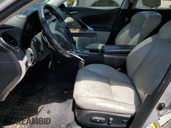 2010 Lexus IS 250 with VIN JTHCF5C28A5039010, listed as a Copart auction lot 62735825 with 256,061 mi miles and Clean title. Bid and sale history available at DreamBid. Image 7.