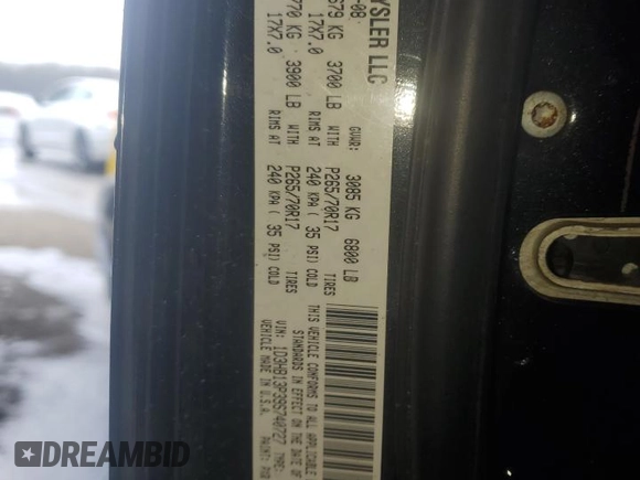 2009 Dodge 1500 TRX with VIN 1D3HB13P39S740727, listed as a Copart auction lot 51273715 with 183,741 mi miles and Salvage title. Bid and sale history available at DreamBid. Image 12.