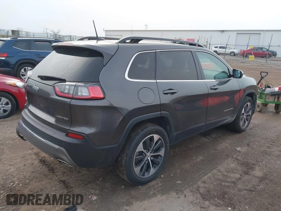 2022 Jeep Cherokee Limited with VIN 1C4PJMDX2ND501286, listed as a IAAI auction lot 41196619 with 54,975 mi miles and . Bid and sale history available at DreamBid. Image 4.