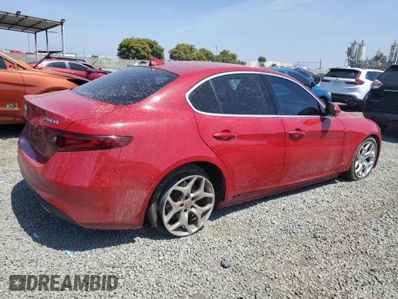 2019 Alfa Romeo Giulia Ti Sport with VIN ZARFAMBN2K7599264, listed as a Copart auction lot 60746415 with 58,424 mi miles and Salvage title. Bid and sale history available at DreamBid. Image 3.