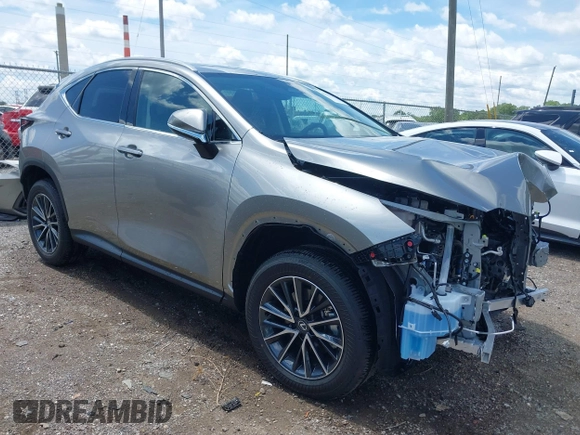 2025 Lexus NX 350 with VIN 2T2AGCEZ3SC080391, listed as a IAAI auction lot 42331282 with 1,464 mi miles and . Bid and sale history available at DreamBid. Image 1.