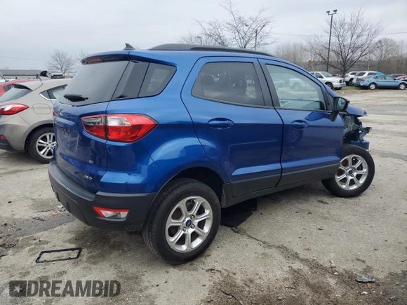 2020 Ford EcoSport SE with VIN MAJ6S3GL3LC353590, listed as a Copart auction lot 45317595 with 89,611 mi miles and Salvage Title. Bid and sale history available at DreamBid. Image 3.