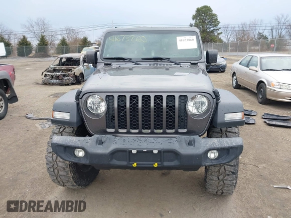 2020 Jeep Gladiator Sport S with VIN 1C6HJTAG8LL141535, listed as a IAAI auction lot 41673860 with 67,160 mi miles. Bid and sale history available at carsss.com. Image 12.