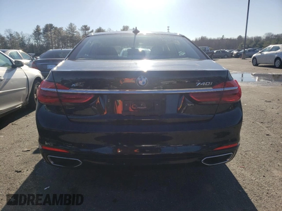 2017 BMW 7 Series 740i xDrive with VIN WBA7E4C58HGU99127, listed as a Copart auction lot 70320002 with 62,489 mi miles. Bid and sale history available at carsss.com. Image 6.
