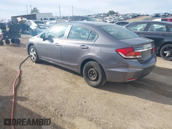 2015 Honda Civic Sedan LX with VIN 19XFB2F5XFE087411, listed as a IAAI auction lot 41741266 with 83,259 mi miles. Bid and sale history available at carsss.com. Image 3.