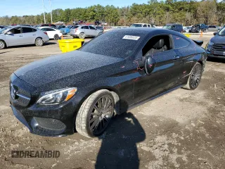 2018 Mercedes-Benz C C 300 with VIN WDDWJ4JB8JF683150, listed as a Copart auction lot 41636025 with 98,227 mi miles and Salvage Title. Bid and sale history available at carsss.com. Image 1.