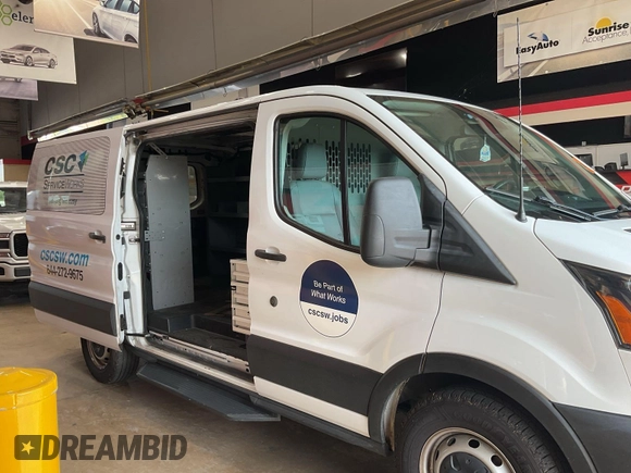 2019 Ford Transit with VIN 1FTYE1YM6KKB31880, listed as a IAAI auction lot 42792031 with 99,943 mi miles and . Bid and sale history available at DreamBid. Image 4.