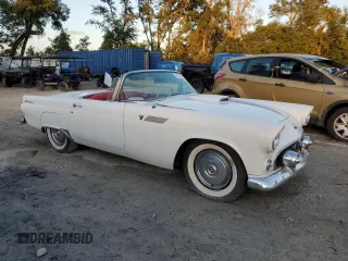 1955 Ford Thunderbird with VIN P5FH131649, listed as a Copart auction lot 78360154 with 35,746 mi miles and Salvage Title. Bid and sale history available at DreamBid. Image 4.
