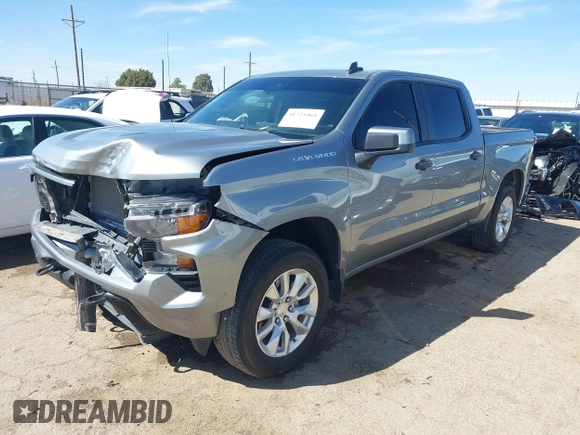 2024 Chevrolet Silverado 1500 Custom with VIN 1GCPABEK0RZ142259, listed as a IAAI auction lot 41725468 with 47,292 mi miles and . Bid and sale history available at DreamBid. Image 2.