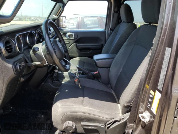 2021 Jeep Wrangler Unlimited Sport S with VIN 1C4HJXDNXMW795690, listed as a Copart auction lot 54250015 with 23,175 mi miles and Salvage title. Bid and sale history available at DreamBid. Image 7.