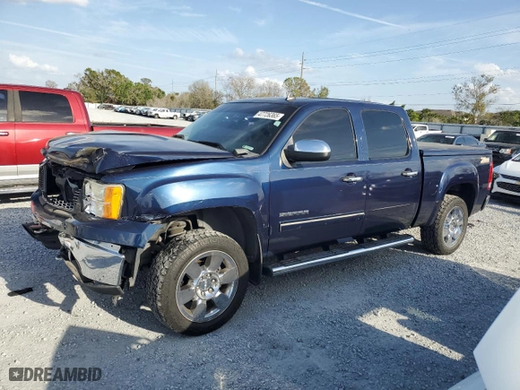 2011 GMC Sierra 1500 SLE with VIN 3GTP1VE06BG181055, listed as a Copart auction lot 47726365 with 129,068 mi miles and Salvage Title. Bid and sale history available at carsss.com. Image 1.
