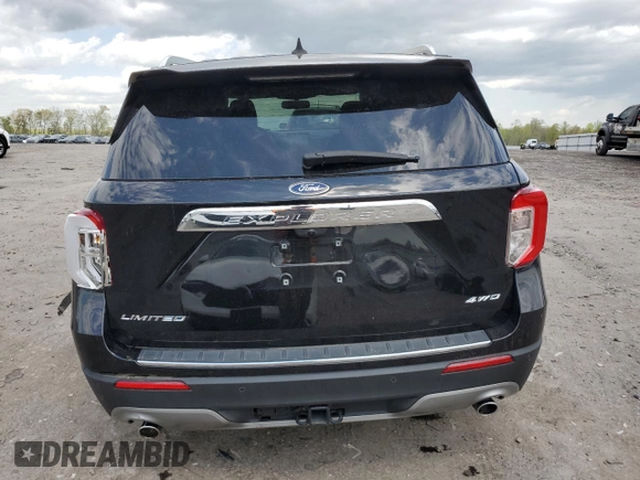 2022 Ford Explorer Limited with VIN 1FMSK8FH1NGB65774, listed as a Copart auction lot 53187045 with 18,464 mi miles and Salvage title. Bid and sale history available at DreamBid. Image 6.