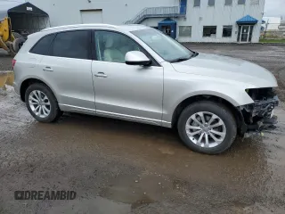 2014 Audi Q5 Premium Plus with VIN WA1VFCFP6EA062623, listed as a Copart auction lot 55485885 with 95,202 mi miles and Salvage title. Bid and sale history available at DreamBid. Image 4.
