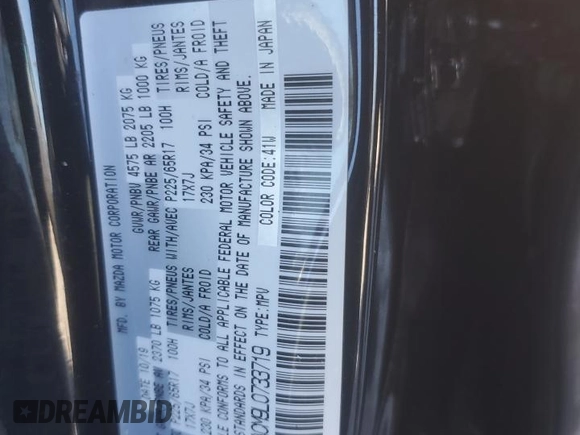 2020 Mazda CX-5 Touring with VIN JM3KFACM9L0733719, listed as a Copart auction lot 48695555 with 93,092 mi miles and Salvage Title. Bid and sale history available at carsss.com. Image 15.