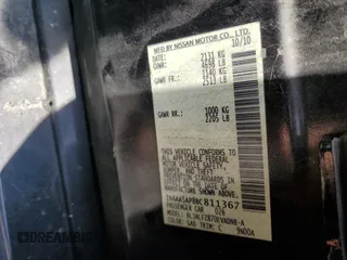 2011 Nissan Maxima SV z VIN 1N4AA5AP8BC811367, wystawiony jako Copart lot #61268655 z przebiegiem 147 230 mil mil oraz Czysty tytuł • Clean title. Historia ofert i sprzedaży dostępna na DreamBid. Obrazek 12.