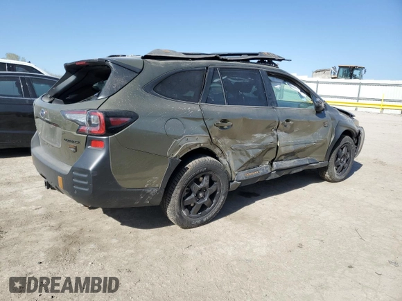 2023 Subaru Outback Wilderness with VIN 4S4BTGUD5P3172938, listed as a Copart auction lot 52892625 with 25,515 mi miles and Salvage title. Bid and sale history available at DreamBid. Image 3.