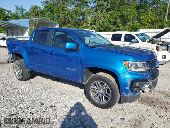 2022 Chevrolet Colorado 2WD Work Truck with VIN 1GCGSBEN9N1108434, listed as a Copart auction lot 52827165 with 77,428 mi miles and Salvage title. Bid and sale history available at DreamBid. Image 4.