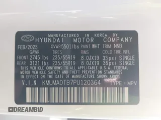 2023 Genesis GV70 2.5T with VIN KMUMADTB7PU120364, listed as a IAAI auction lot 42186139 with 24,686 mi miles and . Bid and sale history available at DreamBid. Image 9.