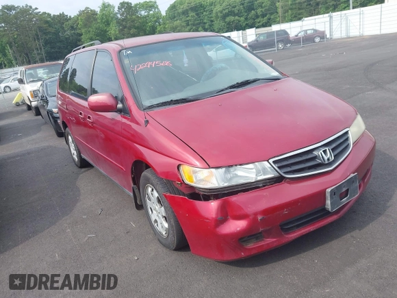 2002 Honda Odyssey EX with VIN 5FNRL18622B016265, listed as a IAAI auction lot 42294568 with 231,703 mi miles and . Bid and sale history available at DreamBid. Image 1.
