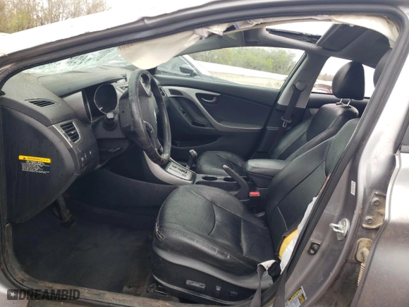 2013 Hyundai Elantra GLS PZEV with VIN KMHDH4AE6DU630532, listed as a Copart auction lot 51815765 with 0 mi miles and Non Repairable. Bid and sale history available at carsss.com. Image 7.