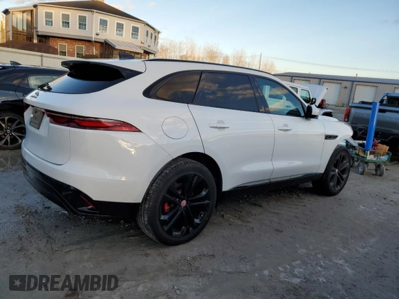2023 Jaguar F-Pace S with VIN SADCJ2EX0PA711041, listed as a Copart auction lot 87373724 with 9,479 mi miles and Salvage title. Bid and sale history available at DreamBid. Image 3.