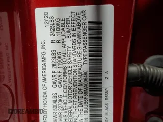 2021 Acura TLX w/A-Spec Package with VIN 19UUB6F59MA006480, listed as a Copart auction lot 86082704 with 59,683 mi miles and Salvage Title. Bid and sale history available at carsss.com. Image 12.