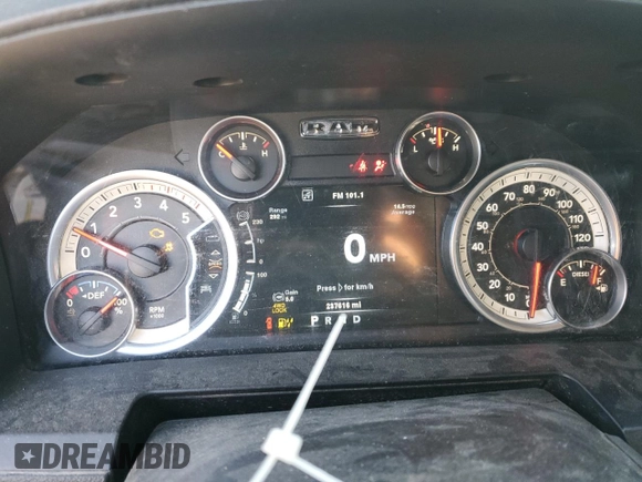 2014 Ram 3500 Laramie with VIN 3C63R3JL9EG169568, listed as a Copart auction lot 42746365 with 237,616 mi miles and Salvage Title. Bid and sale history available at carsss.com. Image 9.